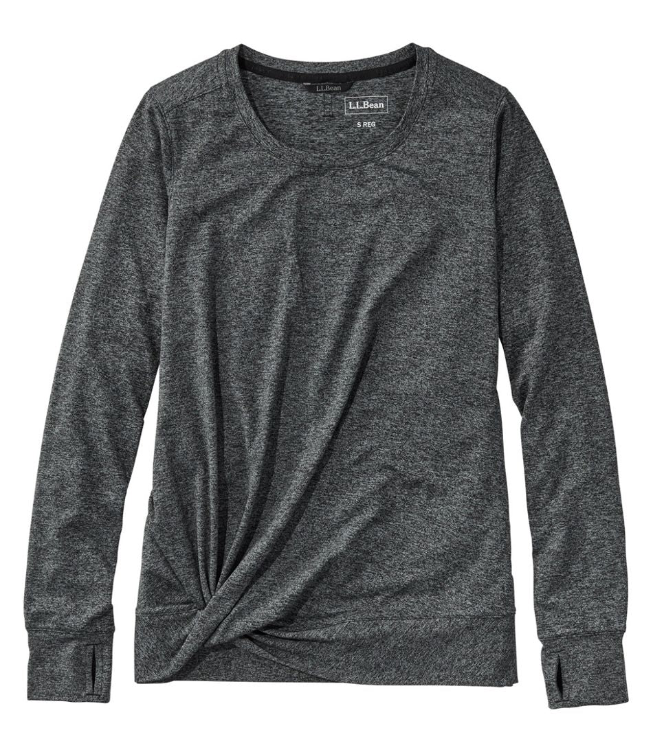 L.L.Bean | Women's VentureSoft Twist-Front Top, Long-Sleeve
