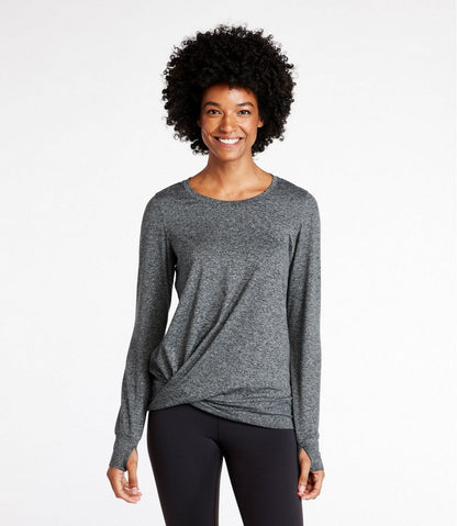 L.L.Bean | Women's VentureSoft Twist-Front Top, Long-Sleeve