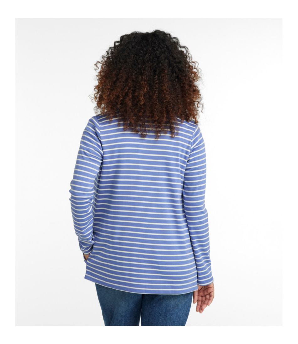 L.L.Bean | Women's Pima Cotton Open Cardigan, With Pockets Stripe