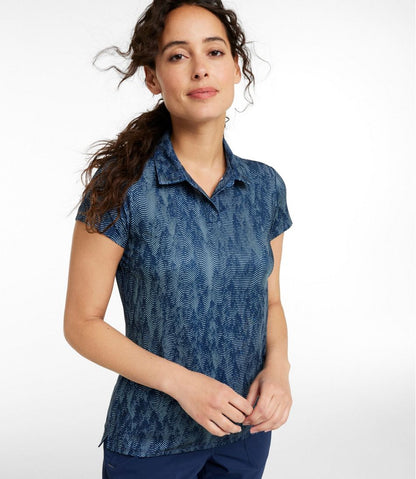 L.L.Bean | Women's Access Polo, Short-Sleeve Print