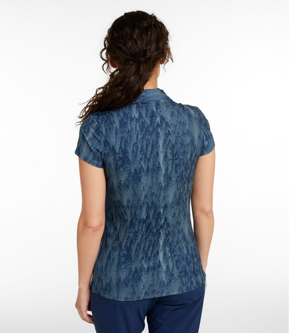 L.L.Bean | Women's Access Polo, Short-Sleeve Print