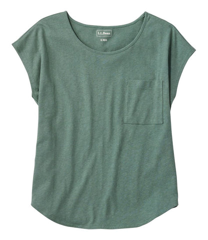 L.L.Bean | Women's Linen/Cotton Tee, Short-Sleeve Scoopneck