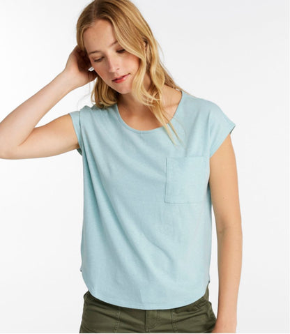 L.L.Bean | Women's Linen/Cotton Tee, Short-Sleeve Scoopneck