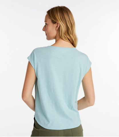 L.L.Bean | Women's Linen/Cotton Tee, Short-Sleeve Scoopneck