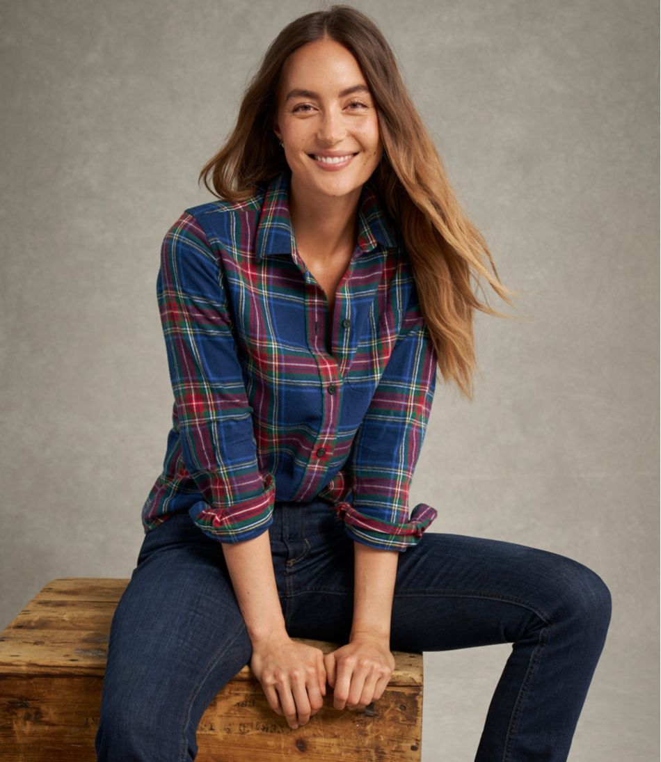 L.L.Bean | Women's Scotch Plaid Flannel Shirt, Relaxed