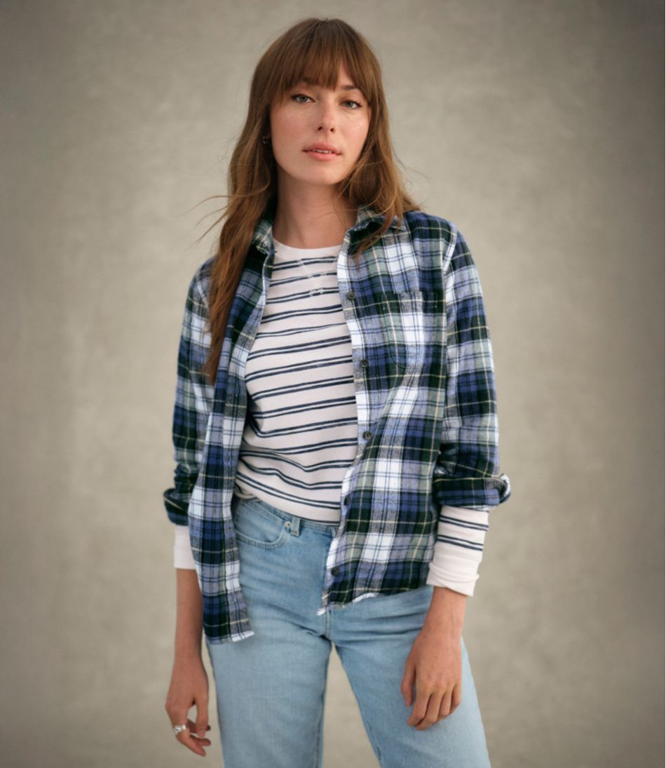 L.L.Bean | Women's Scotch Plaid Flannel Shirt, Relaxed