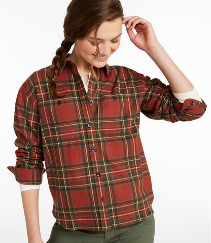 L.L.Bean | Women's Scotch Plaid Flannel Shirt, Boyfriend
