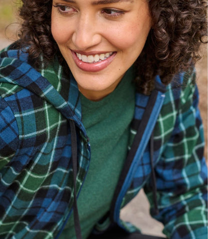 L.L.Bean | Women's Scotch Plaid Flannel Shirt, Relaxed Zip Hoodie