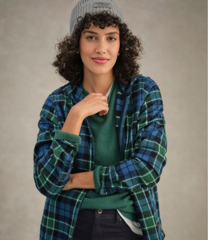 L.L.Bean | Women's Scotch Plaid Flannel Shirt, Relaxed Zip Hoodie