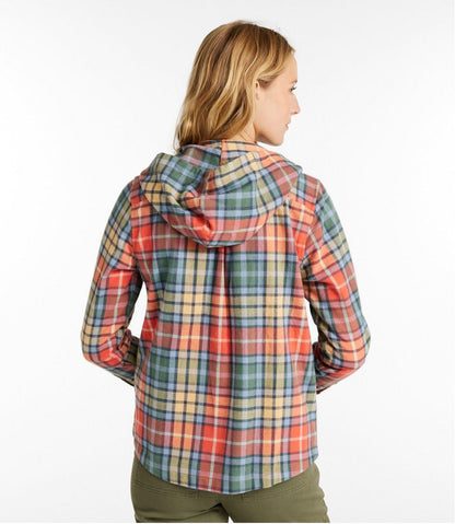 L.L.Bean | Women's Scotch Plaid Flannel Shirt, Relaxed Zip Hoodie