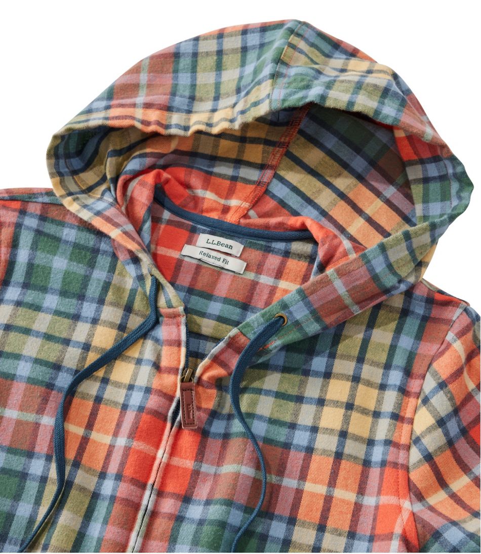 L.L.Bean | Women's Scotch Plaid Flannel Shirt, Relaxed Zip Hoodie