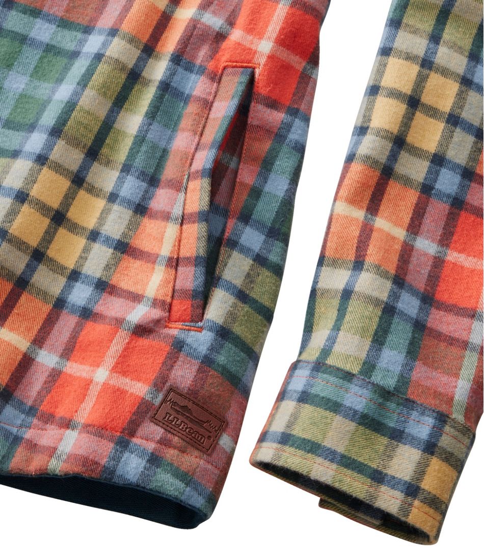 L.L.Bean | Women's Scotch Plaid Flannel Shirt, Relaxed Zip Hoodie
