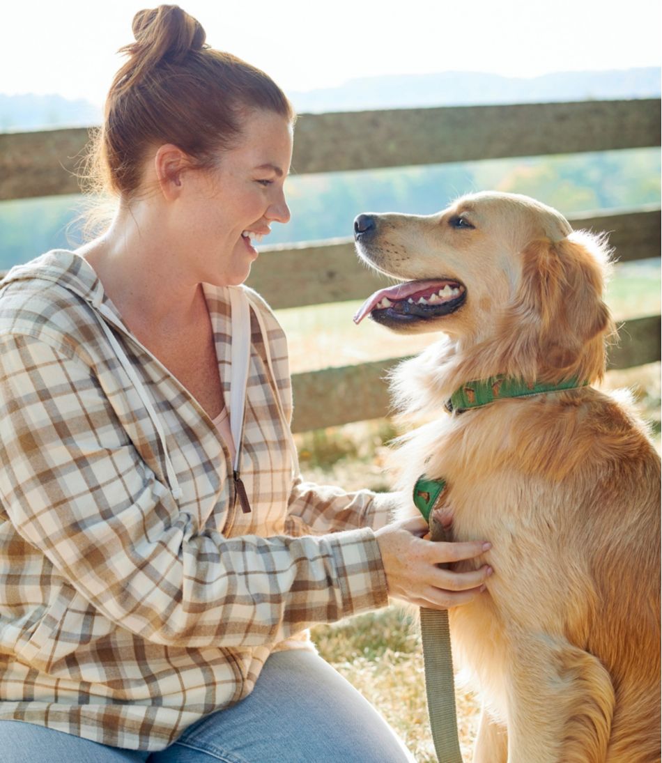L.L.Bean | Women's Scotch Plaid Flannel Shirt, Relaxed Zip Hoodie