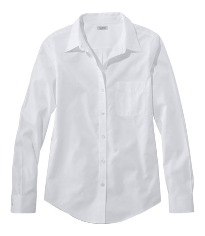 L.L.Bean | Women's Wrinkle-Free Pinpoint Oxford Shirt, Long-Sleeve Relaxed Fit