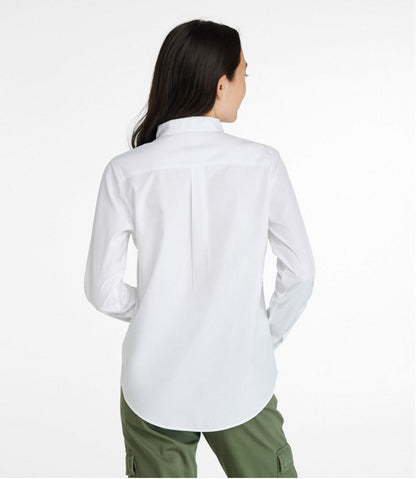 L.L.Bean | Women's Wrinkle-Free Pinpoint Oxford Shirt, Long-Sleeve Relaxed Fit