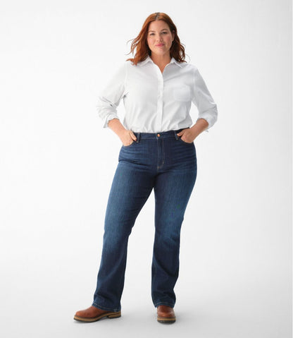 L.L.Bean | Women's Wrinkle-Free Pinpoint Oxford Shirt, Long-Sleeve Relaxed Fit