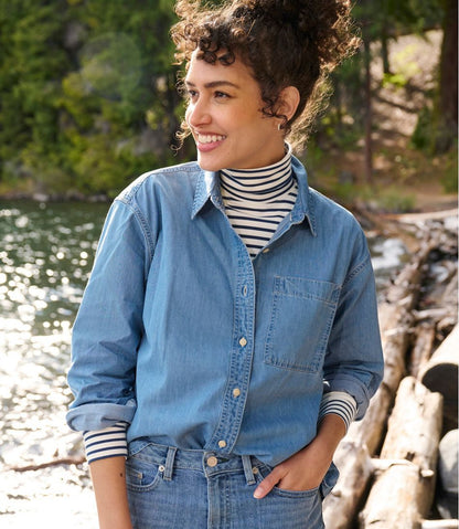L.L.Bean | Women's L.L.Bean Denim Boyfriend Shirt