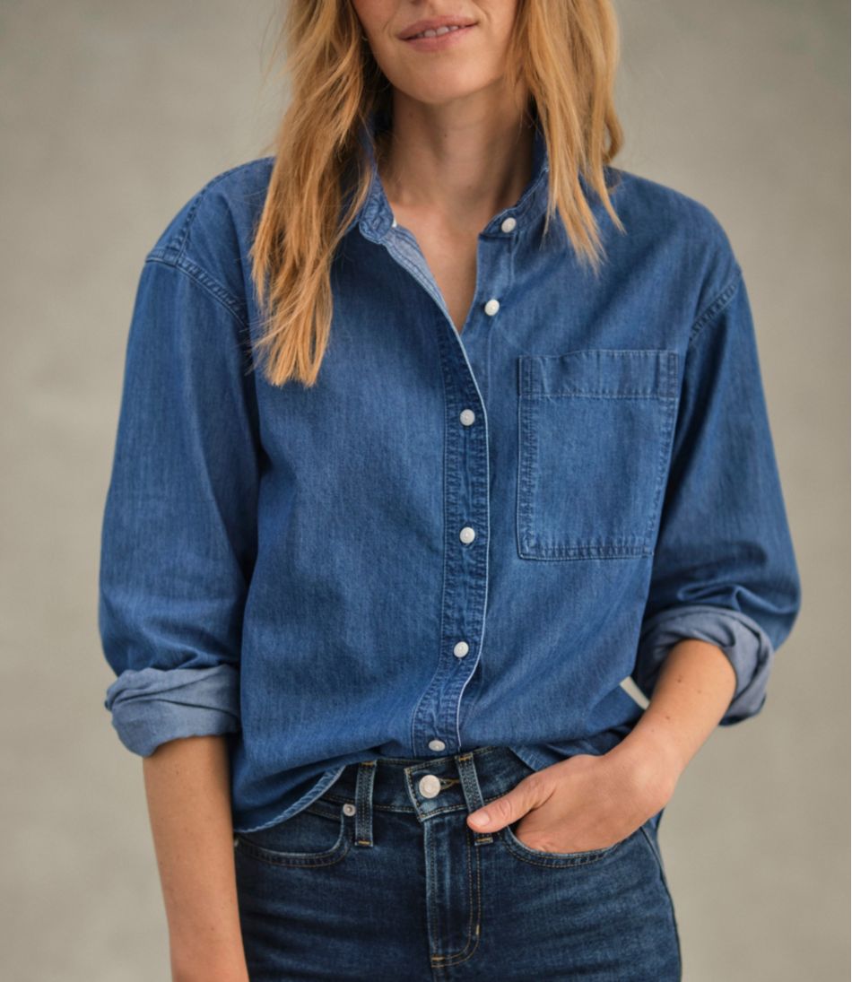 L.L.Bean | Women's L.L.Bean Denim Boyfriend Shirt