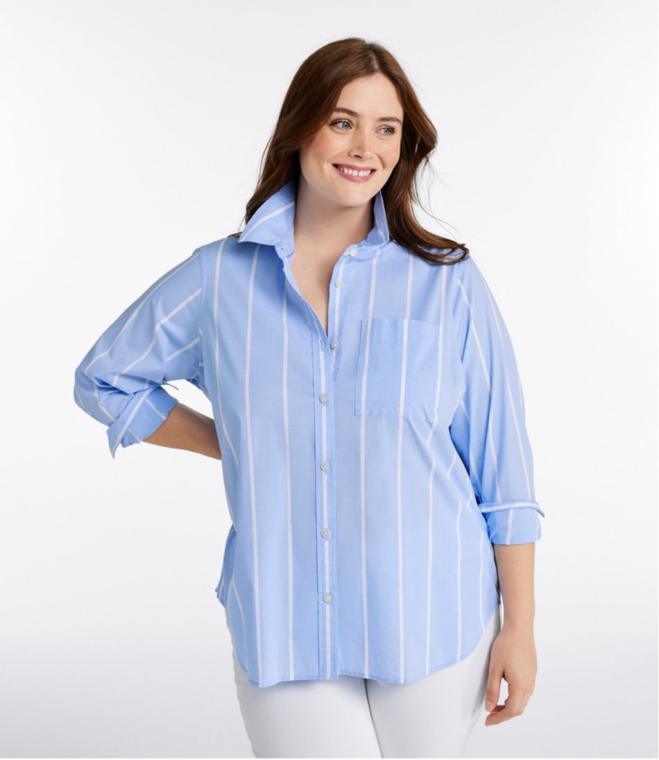 L.L.Bean | Women's Essential Cotton Poplin Shirt, Long-Sleeve