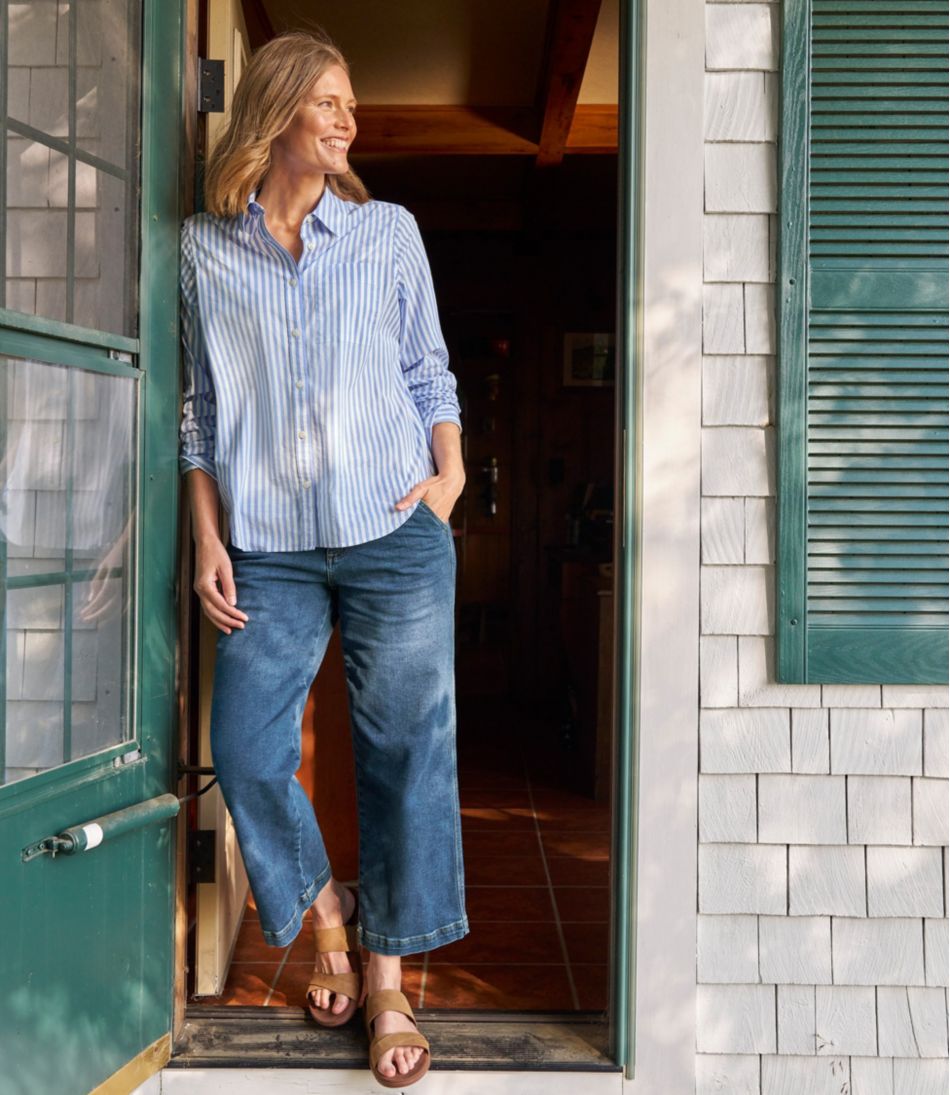 L.L.Bean | Women's Essential Cotton Poplin Shirt, Long-Sleeve