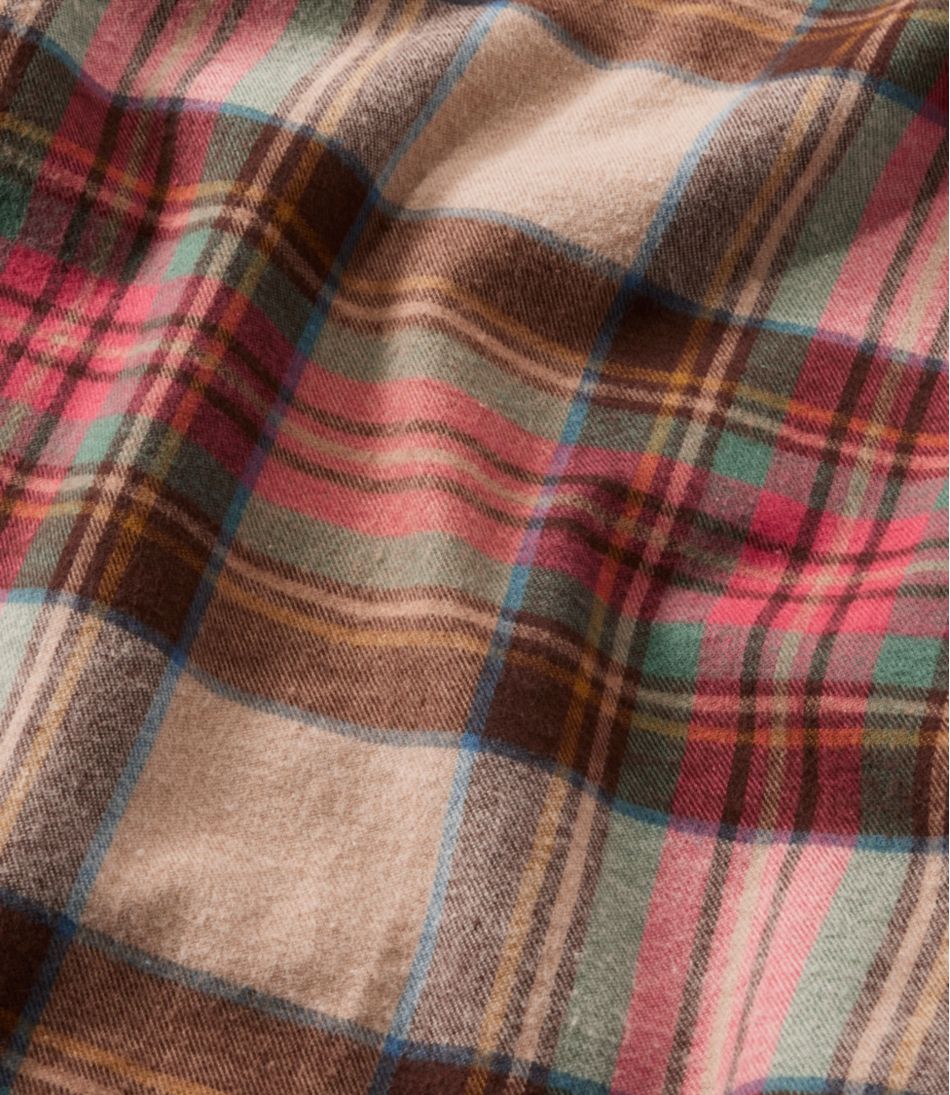 L.L.Bean | Women's Scotch Plaid Flannel Shirt, Quarter-Zip
