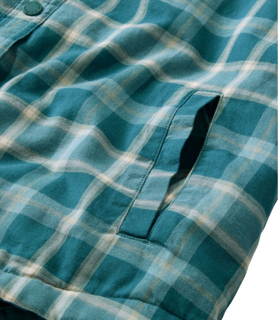 L.L.Bean | Women's Fleece-Lined Flannel Shirt, Snap-Front Plaid