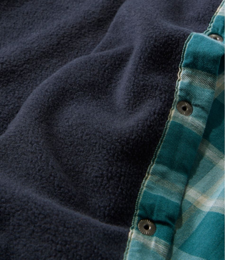 L.L.Bean | Women's Fleece-Lined Flannel Shirt, Snap-Front Plaid