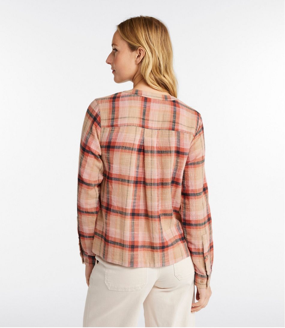 L.L.Bean | Women's L.L.Bean Day Breeze Shirt, Long-Sleeve Collarless