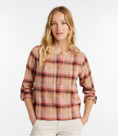 L.L.Bean | Women's L.L.Bean Day Breeze Shirt, Long-Sleeve Collarless