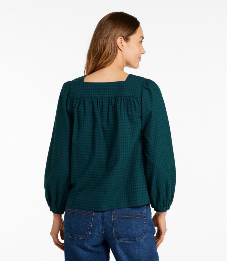 L.L.Bean | Women's Whisperweight Flannel Shirt, Squareneck