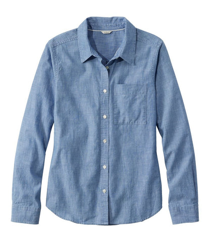 L.L.Bean | Women's Essential Cotton Shirt, Chambray Long Sleeve