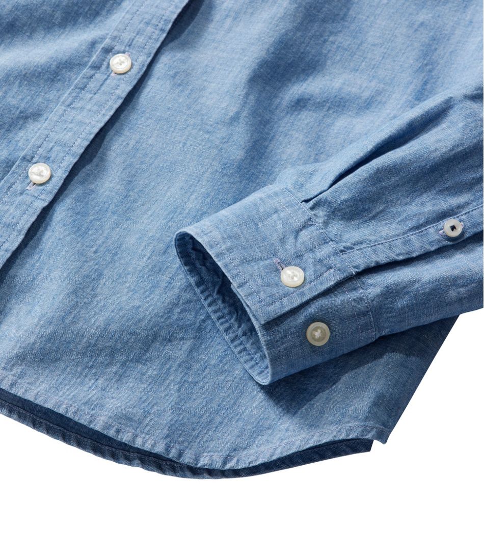 L.L.Bean | Women's Essential Cotton Shirt, Chambray Long Sleeve