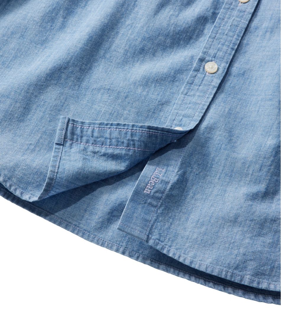 L.L.Bean | Women's Essential Cotton Shirt, Chambray Long Sleeve