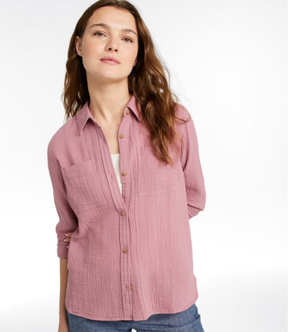 L.L.Bean | Women's Cloud Gauze Shirt, Long-Sleeve