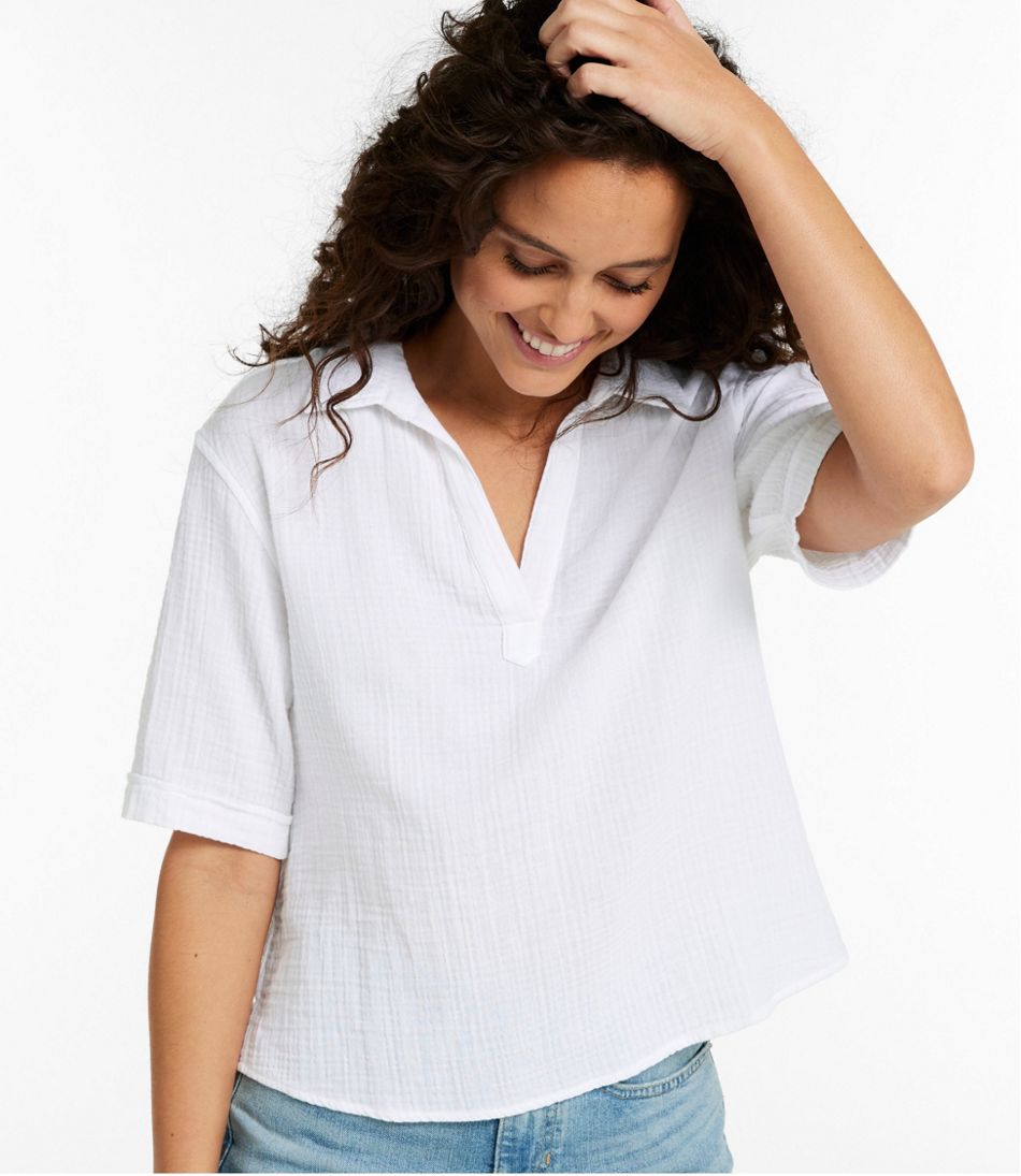 L.L.Bean | Women's Cloud Gauze Shirt, Polo