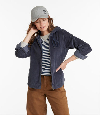 L.L.Bean | Women's Comfort Corduroy Relaxed Shirt, Zip Hoodie