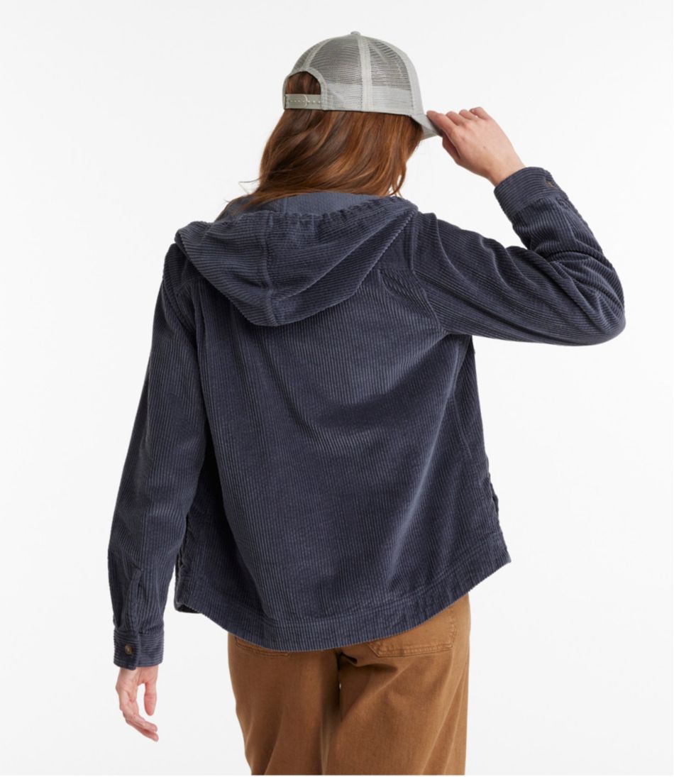 L.L.Bean | Women's Comfort Corduroy Relaxed Shirt, Zip Hoodie