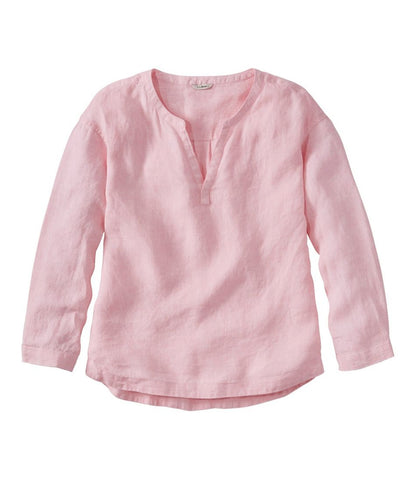 L.L.Bean | Women's Premium Washable Linen Shirt, Splitneck
