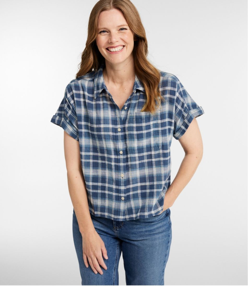 L.L.Bean | Women's L.L.Bean Day Breeze Shirt, Short-Sleeve Button-Front