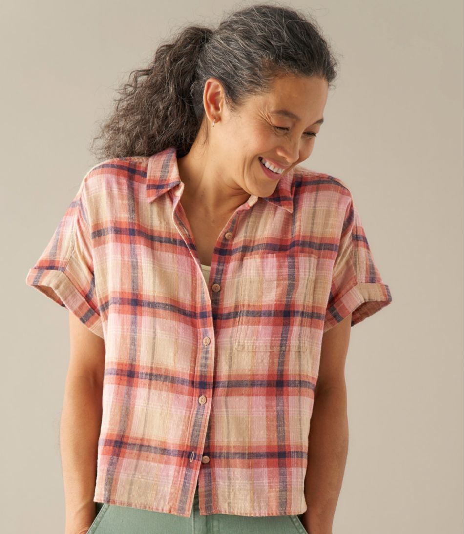 L.L.Bean | Women's L.L.Bean Day Breeze Shirt, Short-Sleeve Button-Front