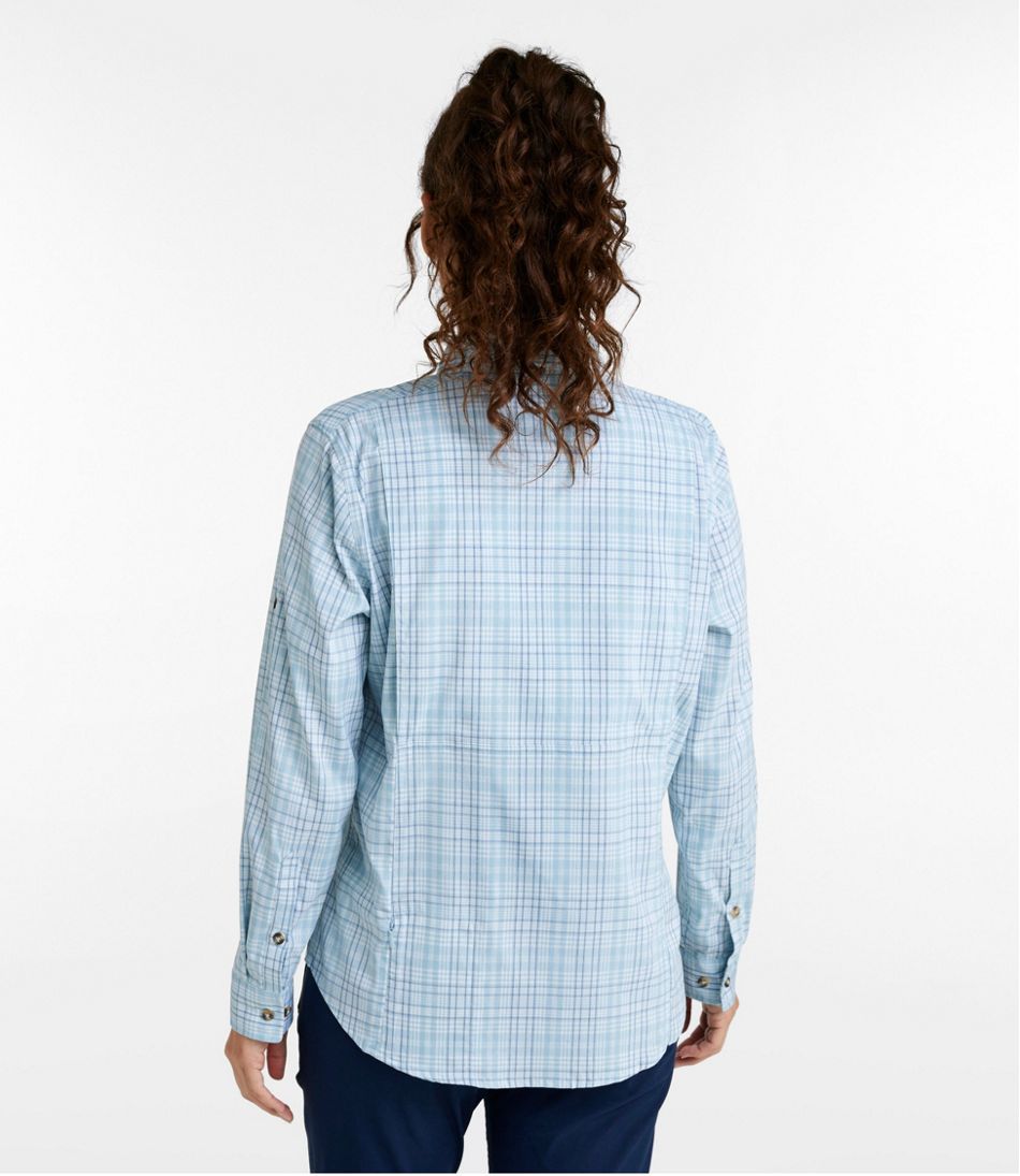 L.L.Bean | Women's Tropicwear Shirt, Plaid Long-Sleeve