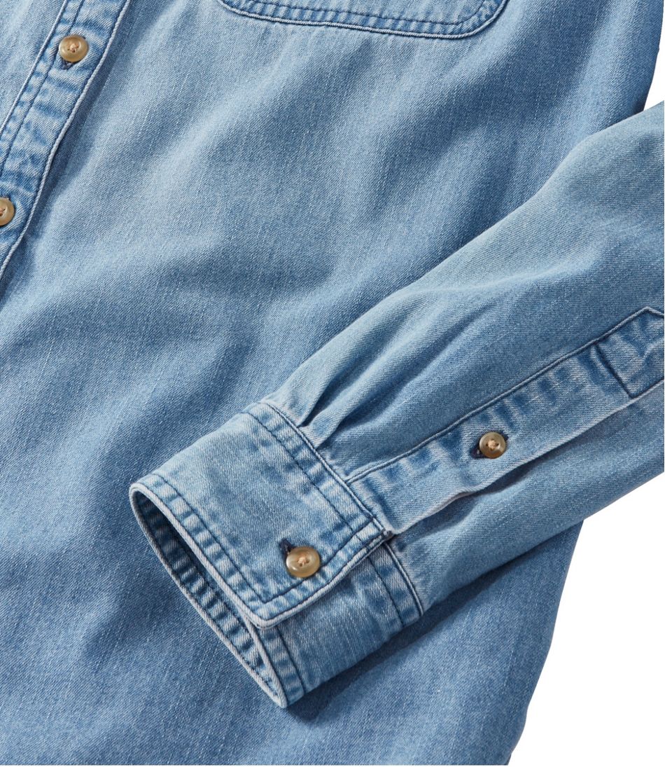 L.L.Bean | Women's L.L. Bean Heritage Washed Denim Shirt, Long-Sleeve