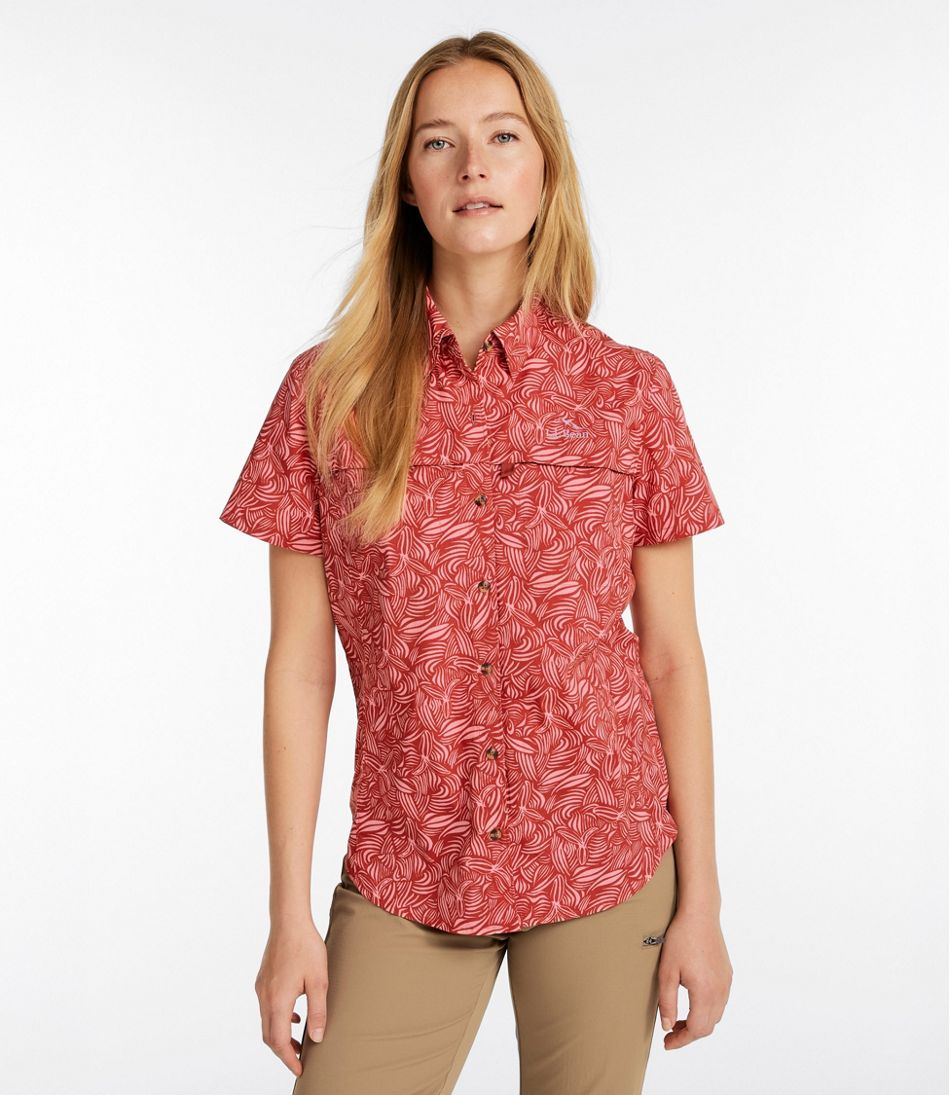 L.L.Bean | Women's Tropicwear Shirt, Short-Sleeve Print
