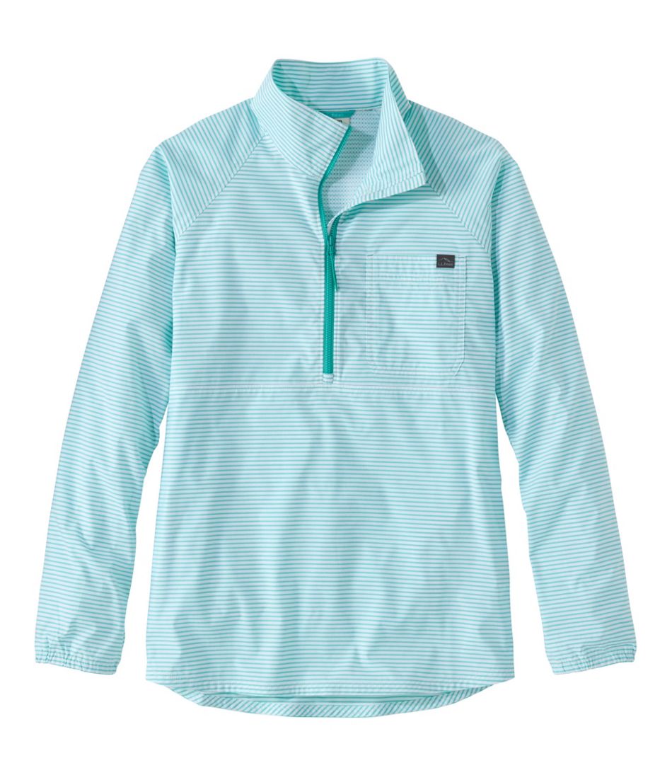 L.L.Bean | Women's Everyday SunSmart® Woven Shirt, Quarter-Zip Pullover Colorblock