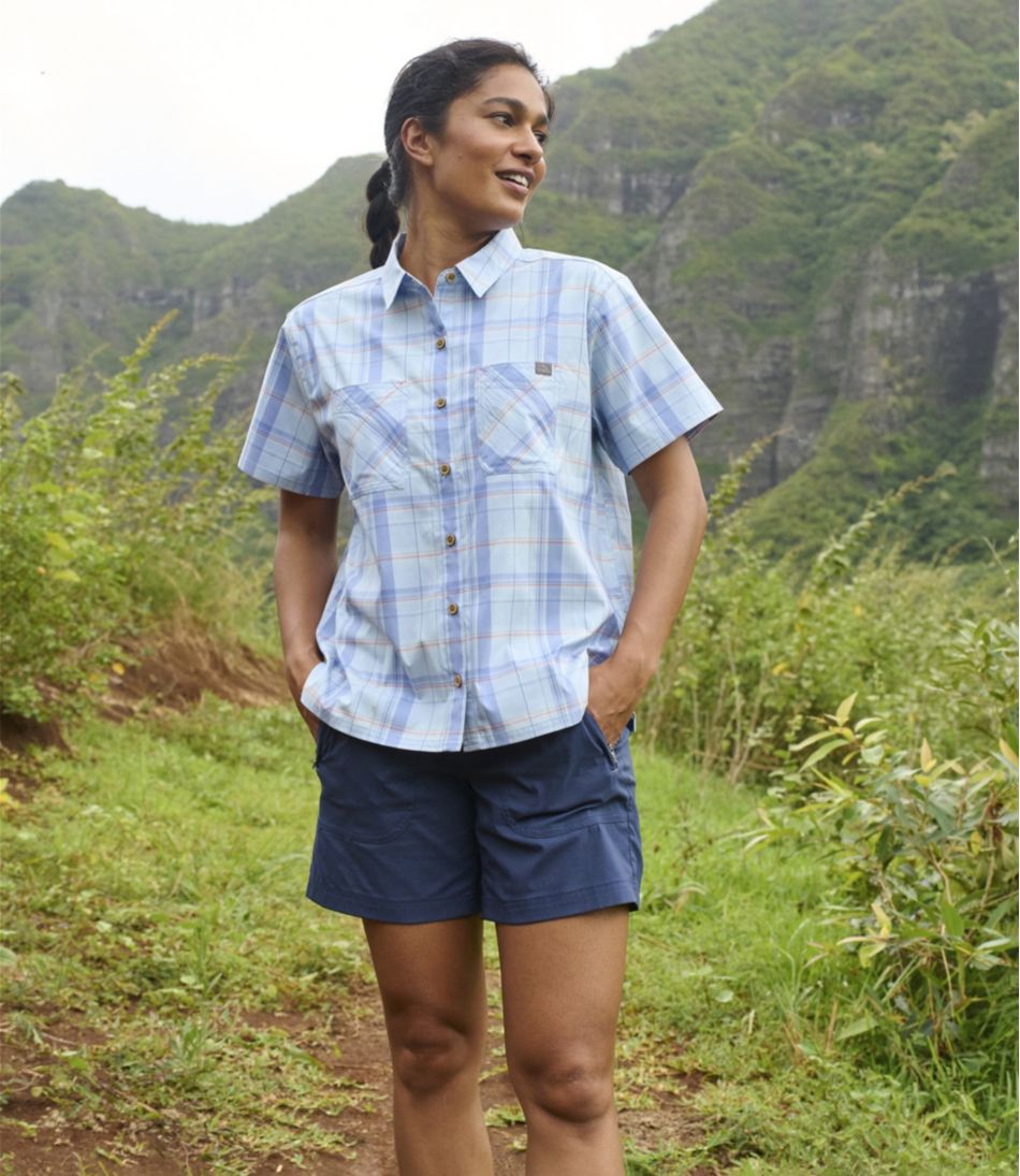 L.L.Bean | Women's Everyday SunSmart® Woven Shirt, Short-Sleeve Plaid