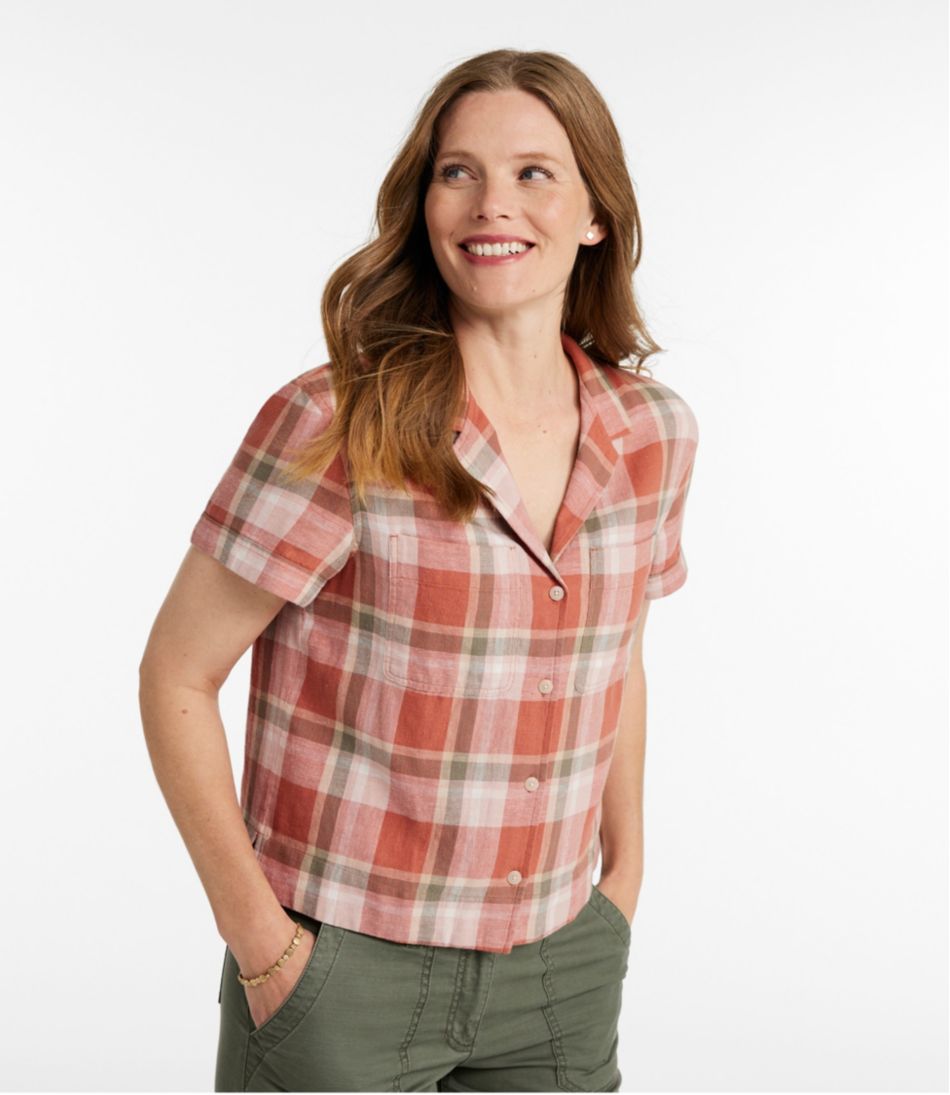 L.L.Bean | Women's Signature Hemp/Cotton Camp Shirt, Short-Sleeve