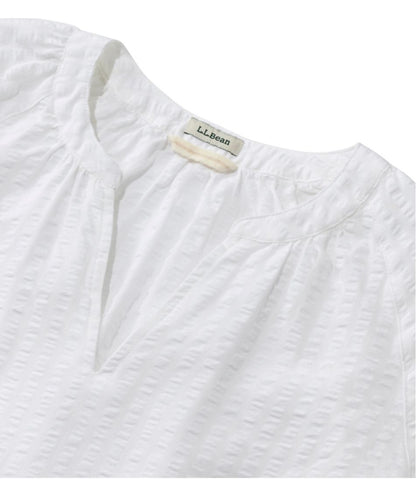 L.L.Bean | Women's Bean's Seacoast Seersucker Splitneck Shirt