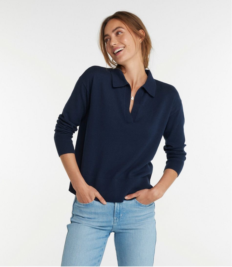 L.L.Bean | Women's Cotton/Cashmere Sweater, Polo