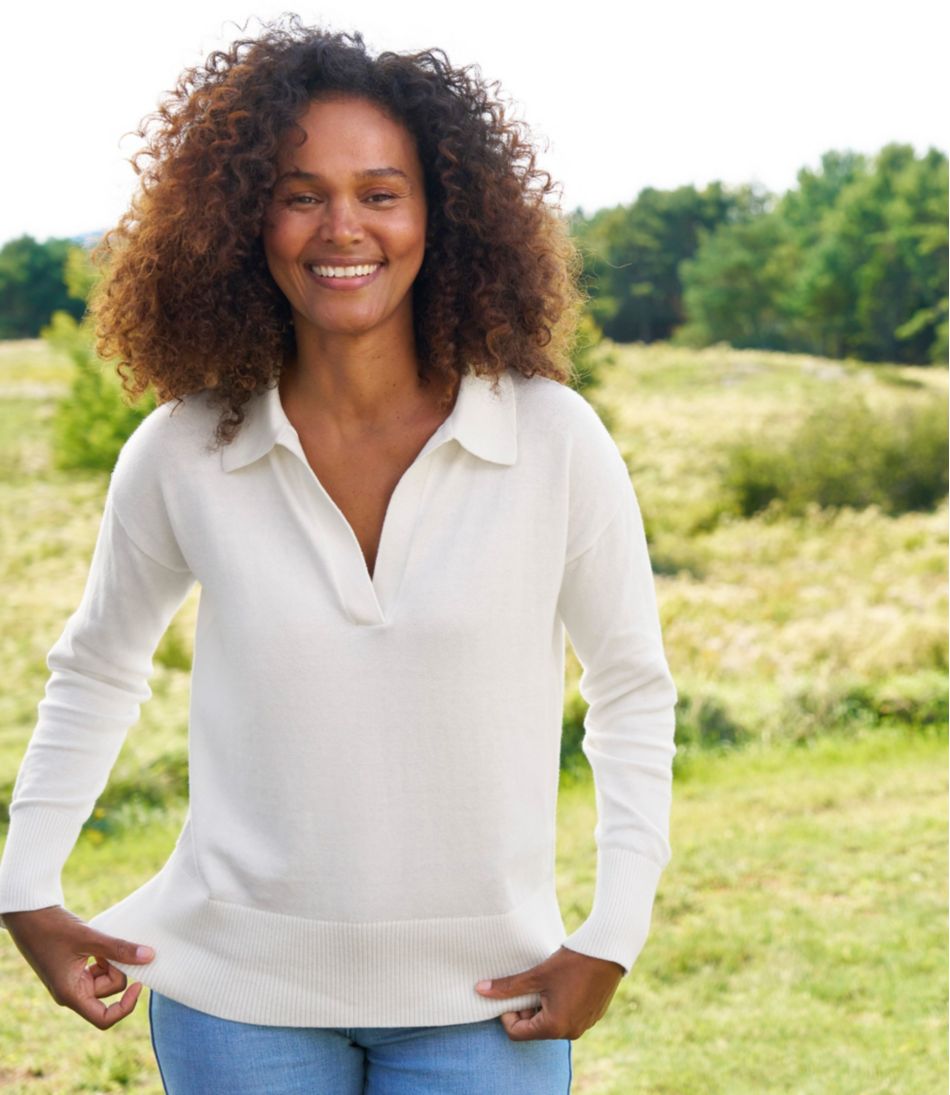 L.L.Bean | Women's Cotton/Cashmere Sweater, Polo
