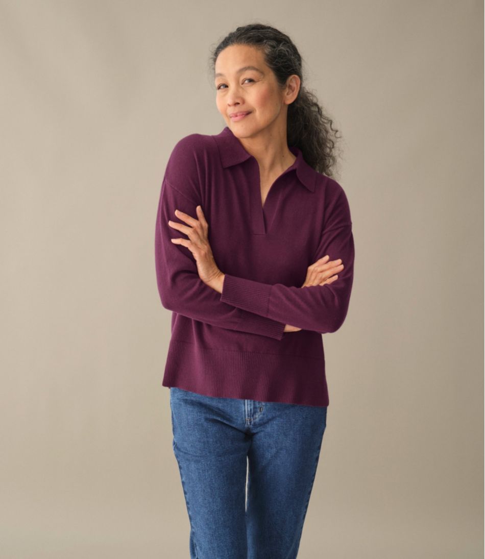 L.L.Bean | Women's Cotton/Cashmere Sweater, Polo